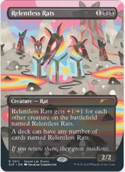 1 x Relentless Rats - Secret Lair Promo (0011) - LP - Magic The Gathering - MTG - Image 1