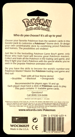 1999 Pokemon Blister Pack in Mint Condition, Blastoise Art, Base Set Shadowless - Image 4