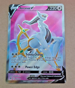 2022 Pokemon Brilliant Stars #165 Arceus V Full Art NM To Mint Condition - Image 1