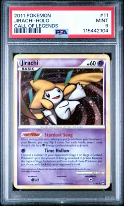 2011 POKEMON CALL OF LEGENDS JIRACHI #11 HOLO PSA 9 MINT #115442104 - Image 1
