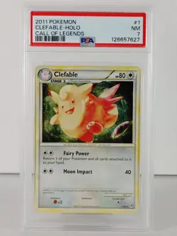 Clefable - POKEMON - Call of Legends - #1 - Rare Holo - 2011 - PSA 7 - Image 1