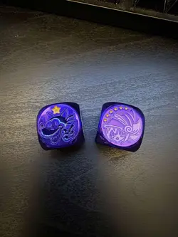 Mana Moon Amanda LaPalme Manga! Metal Plated Dice (Set of 2) Toon World Yugioh - Image 1
