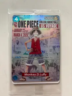 Monkey.D.Luffy (055) (College Basketball US Voyage) P-055 One Piece Promotion... - Image 1