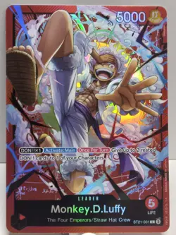 Monkey.D.Luffy ST21-001 - One Piece TCG Starter Deck EX: Gear 5 Foil NM - Image 1