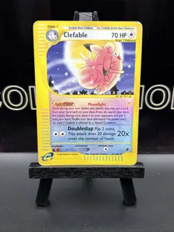 2002 Pokemon CLEFABLE Expedition REVERSE HOLO Foil Rare eReader Card 41/165 MP - Image 2