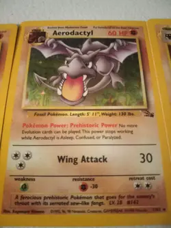 Aerodactyl 1/62 Fossil Holo Wotc Pokemon Card Played 1999 - Image 2