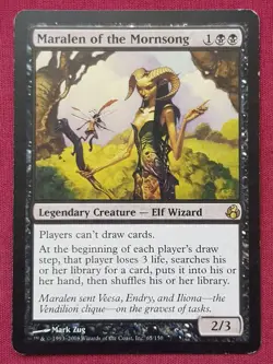 Magic The Gathering MORNINGTIDE MARALEN OF THE MORNSONG black card MTG - Image 1