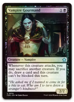 Vampire Gourmand #74 (Foil) (NM) Foundations FDN Magic MTG - Image 1