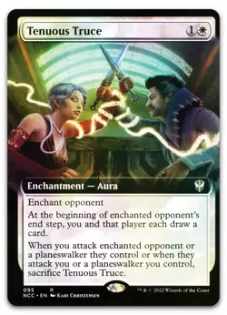 Tenuous Truce (Extended Art) #95 (Foil) (NM) Streets New Capenna NCC Magic MTG - Image 1