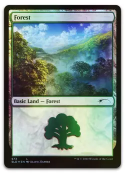Forest (573) #573 (Foil) (NM) Secret Lair Drop SLD Magic MTG - Image 1