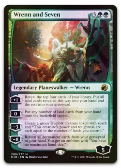 Wrenn and Seven #208 (Foil) (NM) Midnight Hunt MID Magic MTG - Image 1