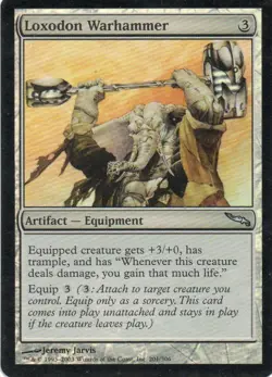 MTG: Mirrodin: Foil Loxodon Warhammer: Lightly Played Condition - Image 1