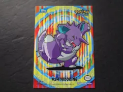 2000 Topps Pokemon Stick On #2 34 Nidoking Series 2 Chase TV Animation Sticker - Image 1
