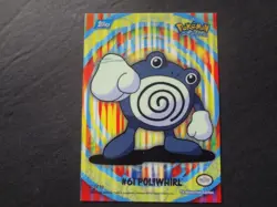 2000 Topps Pokemon Stick On #3 61 Poliwhirl Series 2 Chase TV Animation Sticker - Image 1