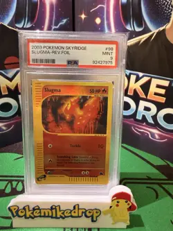 2003 Pokemon Skyridge Slugma Reverse Holo #98 PSA 9 Mint - Image 1