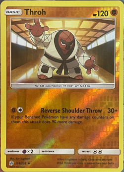 Throh Reverse Holo - 118/236 - Cosmic Eclipse Pokemon 2019 - Image 1