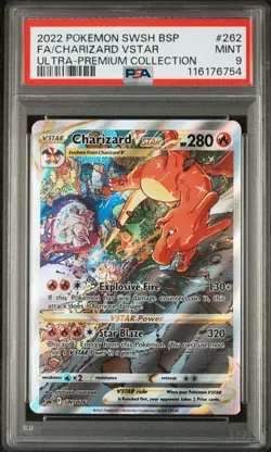 Pokemon Charizard VSTAR PSA 9 Mint Black Star Promo SWSH262 Ultra Premium 262 - Image 1