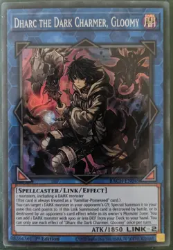 YuGiOh Dharc the Dark Charmer, Gloomy Super Rare 1st Edition BACH-EN049 NM - Image 1