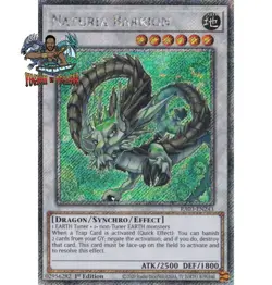 Yugioh! 1x Naturia Barkion RA03-EN243 Platinum Secret Rare 1st Ed NM - Image 1
