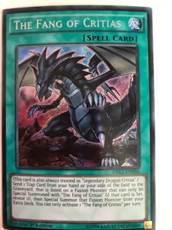 Yugioh The Fang of Critias DRL2-EN006 Secret Rare NM - Image 1