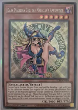 YuGiOh Dark Magician Girl the Magician's Apprentice Secret Rare ALIN-EN004 1stEd - Image 1