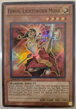 YuGiOh Ehren, Lightsworn Monk Super Rare CT08-EN016 - Image 1