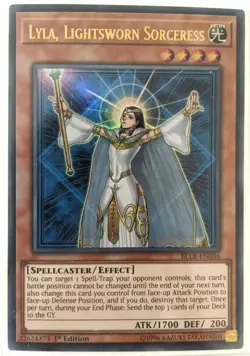YuGiOh Lyla, Lightsworn Sorceress Ultra Rare 1st Edition BLLR-EN036 NM - Image 1