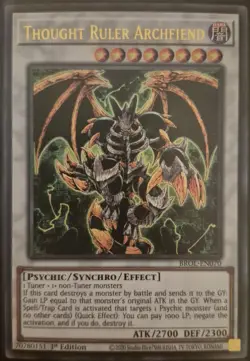 YuGiOh Thought Ruler Archfiend Ultra Rare 1st Edition BROL-EN070 - Image 1