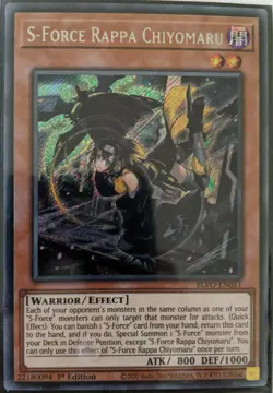 YuGiOh S-Force Rappa Chiyomaru Secret Rare 1st Edition BLVO-EN011 NM - Image 1