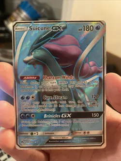 Suicune GX - 200/214 - Pokemon Lost Thunder Sun Moon Full Art Ultra Rare Card NM - Image 1