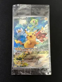 SEALED! 2023 Pokemon Paldea Evolved ETB Pikachu SVP 027 BLACK STAR PROMO Card! - Image 1
