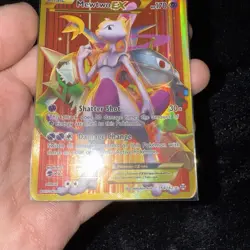 Pokemon Mewtwo EX TCG Full Art Holo Rare Card Breakthrough-Secret 164/162 (MP) - Image 4