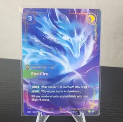 Riftbound TCG League Of Legends Origins Epic Fox Fire 256/298 NM Card Ahri - Image 1