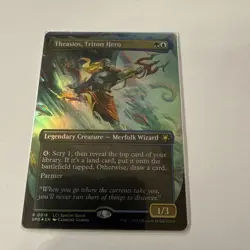 Thrasios, Triton Hero (Borderless) #16 (Foil) (NM) Special Guests SPG Magic MTG - Image 1