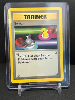Switch Trainer 95/102 Common Pokemon 1999 Unlimited Base Set HP - Image 1