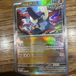 Great Tusk (Master Ball) - 055/131 - Pokemon Prismatic Evolutions NM - Image 1