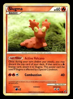 Slugma 67/90 Common HGSS Undaunted Pokemon LP - Image 1