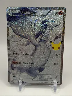 Pokemon TCG Reshiram Full Art 25th Anniversary Celebrations Card 113/114 - Image 1