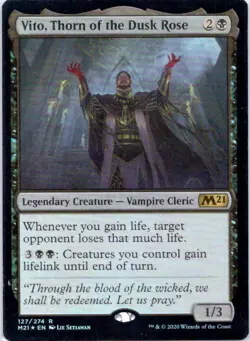 Vito, Thorn of the Dusk Rose | Foil | Core Set 2021 | 127 | NM | 2020 - Image 1
