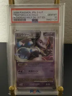 PSA 10 GEM MINT 2008 POKEMON JPN D & P MEWTWO LV.X HOLO REGIGIGAS (1ST EDITION) - Image 3