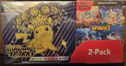 Pokemon Surging Sparks ETB + Booster Bundle Costco 2-pack Sealed - Image 1