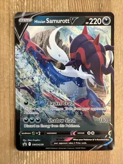 Hisuian Samurott V SWSH239 Holographic Pokemon Black Star Promo - NM - Image 1