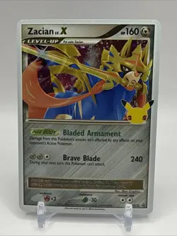 2019-2023 Pokemon SWSH Black Star Promos Zacian LV.X #SWSH135 - Image 1