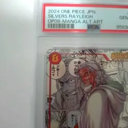 PSA 10 One Piece Silvers Rayleigh OP08-118 SEC 2024 Manga Alt Art Two Legends - Image 2