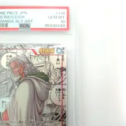 PSA 10 One Piece Silvers Rayleigh OP08-118 SEC 2024 Manga Alt Art Two Legends - Image 3