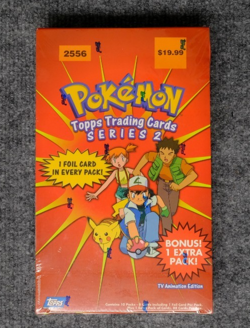 Pokemon Topps Series 2 Booster Box 10 Packs 2556 Hobby Vintage Rare 88 Cards Per - Image 1