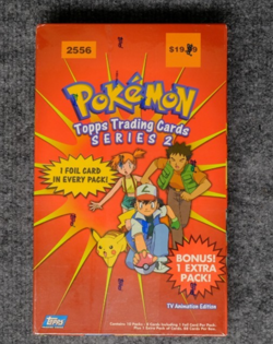 Pokemon Topps Series 2 Booster Box 10 Packs 2556 Hobby Vintage Rare 88 Cards Per - Image 2