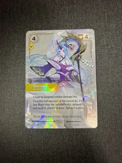 English - Soraka Wanderer 239/221 Riftbound Spiritforged TCG Showcase Card - Image 1