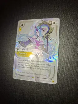 English - Soraka Wanderer 239/221 Riftbound Spiritforged TCG Showcase Card - Image 3