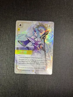 English - Soraka Wanderer 239/221 Riftbound Spiritforged TCG Showcase Card - Image 5